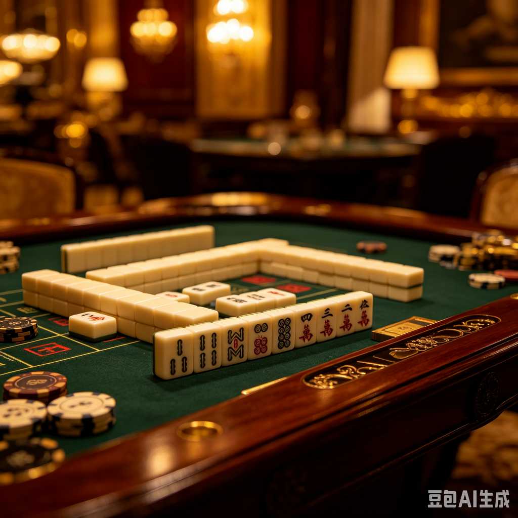 gradient green mahjong set